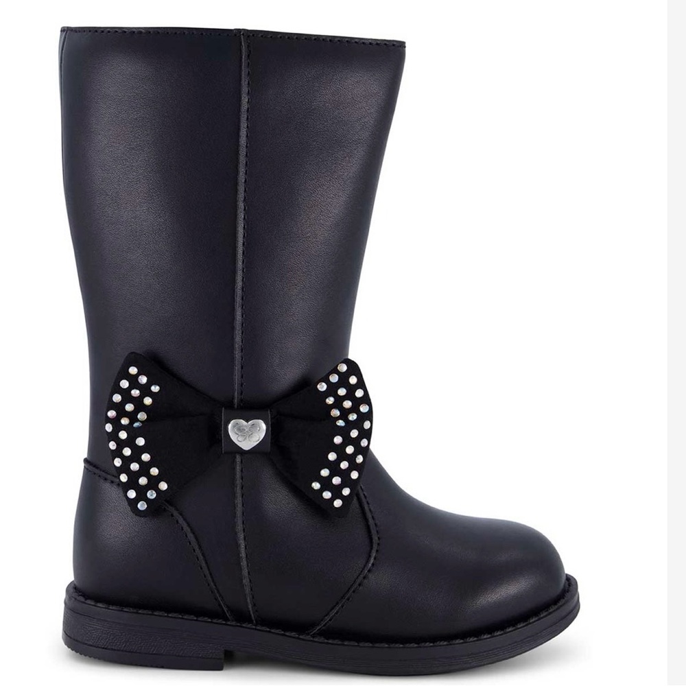 Jessica Simpson Black Studded Bow Kids Boots Sz 8T